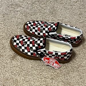 Cherry print Vans slip ons